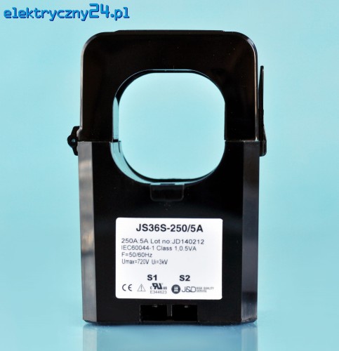 Przekładnik prądowy otwierany JS36S 250/5A