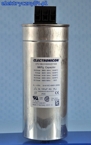 Kondensator 15 kvar MKPg 15/400//18,3/440