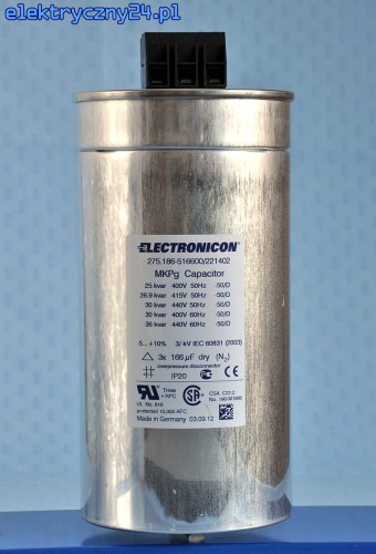 Kondensator 25 kvar MKPg 25/400//30/440