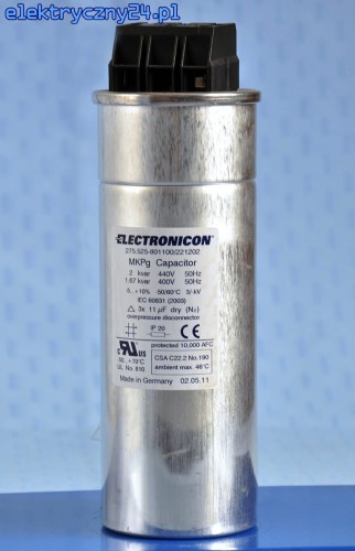 Kondensator 1,67 kvar MKPg 1,67/400//2/440