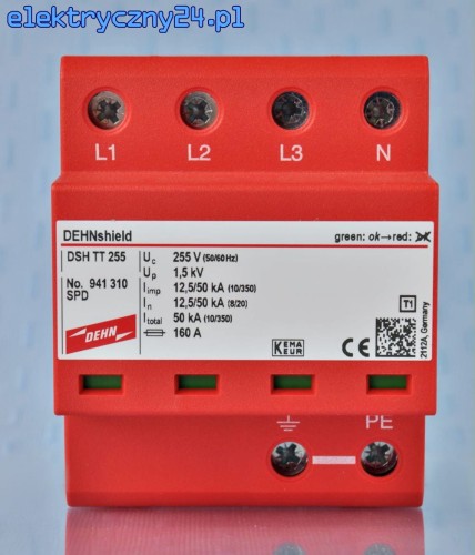 Ogranicznik przepięć B+C typ 1+2 DEHNshield TT 255 4P (941310)