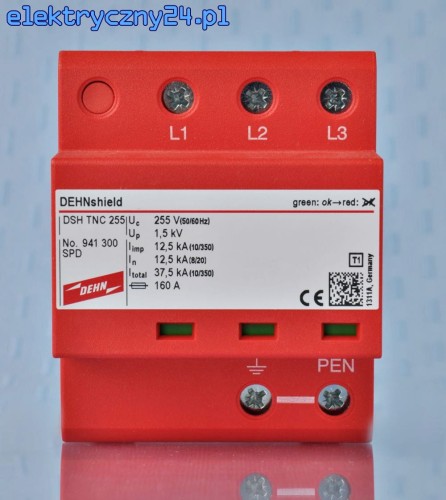 Ogranicznik przepięć B+C typ 1+2 DEHNshield TNC 255 3P (941300)